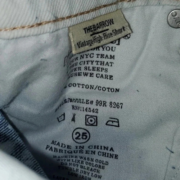 Blank NYC "The Barrow" Vintage High Rise Denim Shorts Manic Monday Sz 25 NWT - Picture 11 of 11